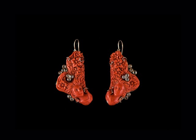 Coral earrings