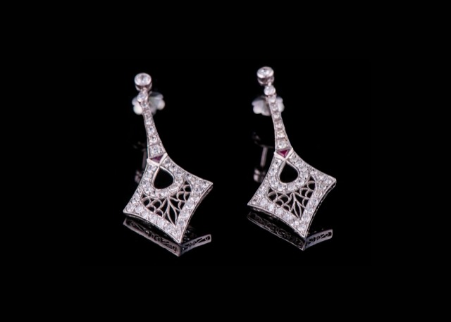 Ruby earrings